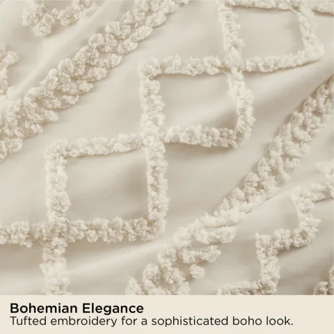 Buy Bedsure Tufted Boho Farmhouse Comforter Set Online
