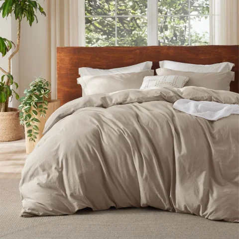 Buy Essential Bedsure 100% Washed Cotton Duvet Cover Set Online