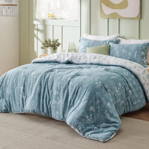 Buy Bedsure Reversible Floral Comforter Set (89GSM) Online
