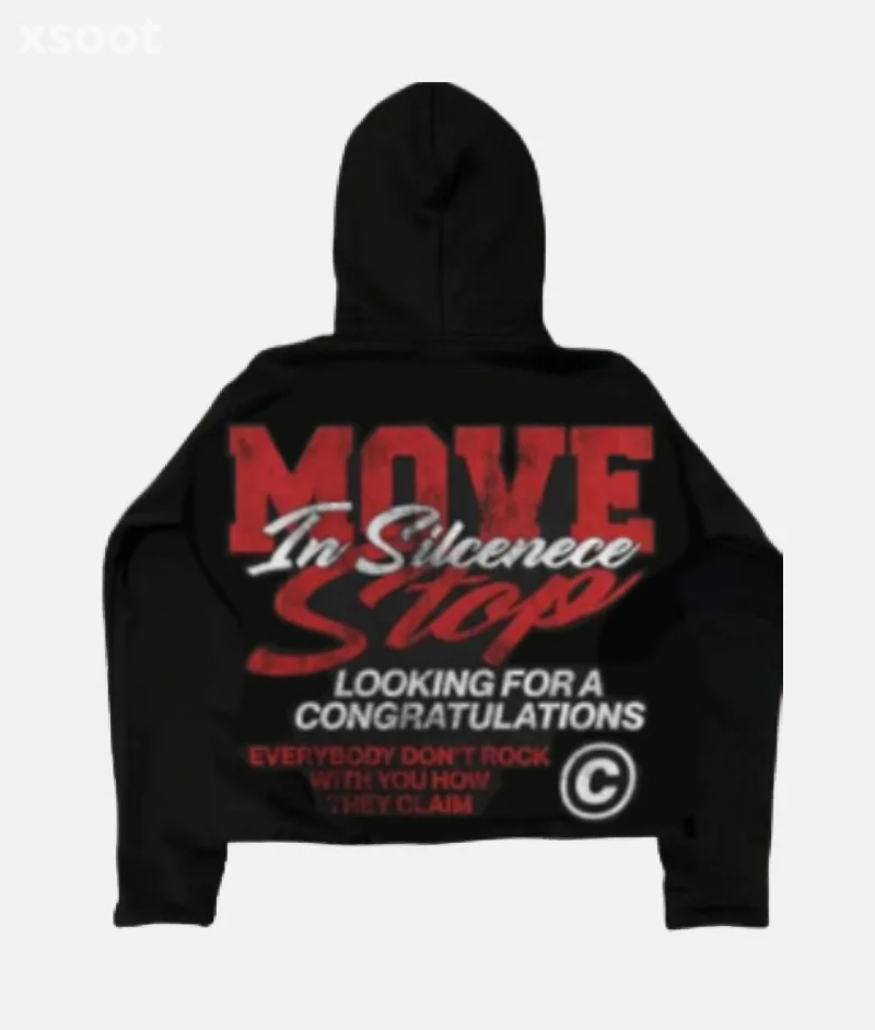 Billionaire Studios Move Stop Hoodie Black | Premium Oversized Pullover