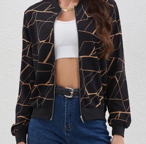 Buy Elegant Women's Lining Jacket - Black & White Style