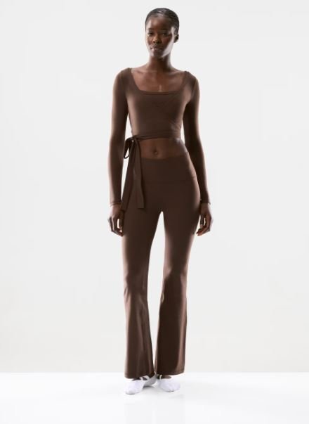Buy Golden Butter Focal Wrap Blouse | Flattering Longsleeve