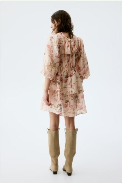 Buy H&M MAMA Linen-Blend Dress | Beige Floral Maternity