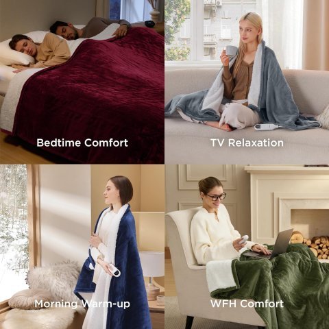 Buy Bedsure Heated Throw Blanket (50"x60") - Fast Heating