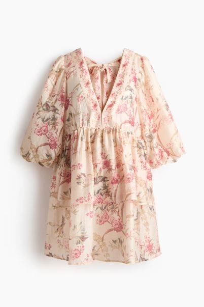 Buy H&M MAMA Linen-Blend Dress | Beige Floral Maternity