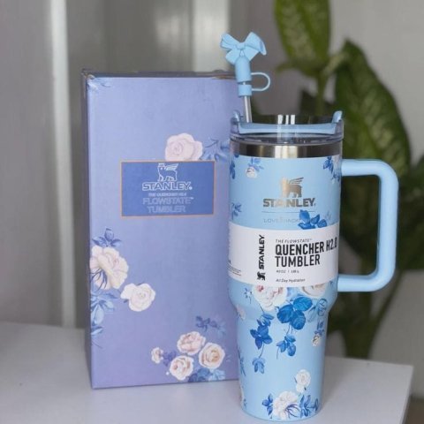 Buy Stanley Printed Tumbler 40oz Blue Flower Edition Online