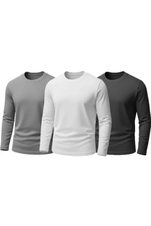 Buy Pack of 3 Men’s Full Sleeves T-Shirts Online