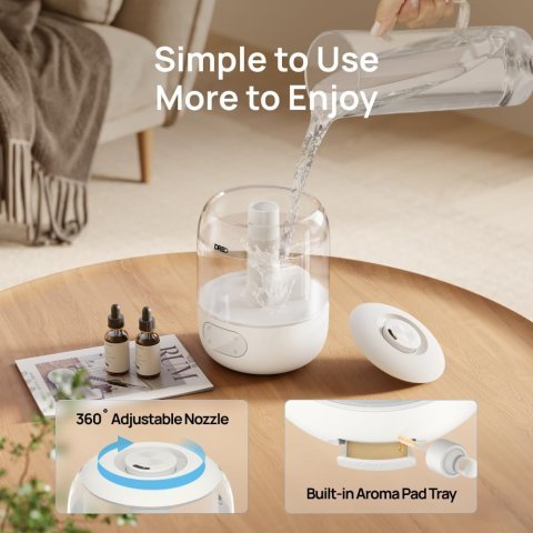 DREO Humidifiers for Bedroom | Quiet, Smart & Effective Cool Mist