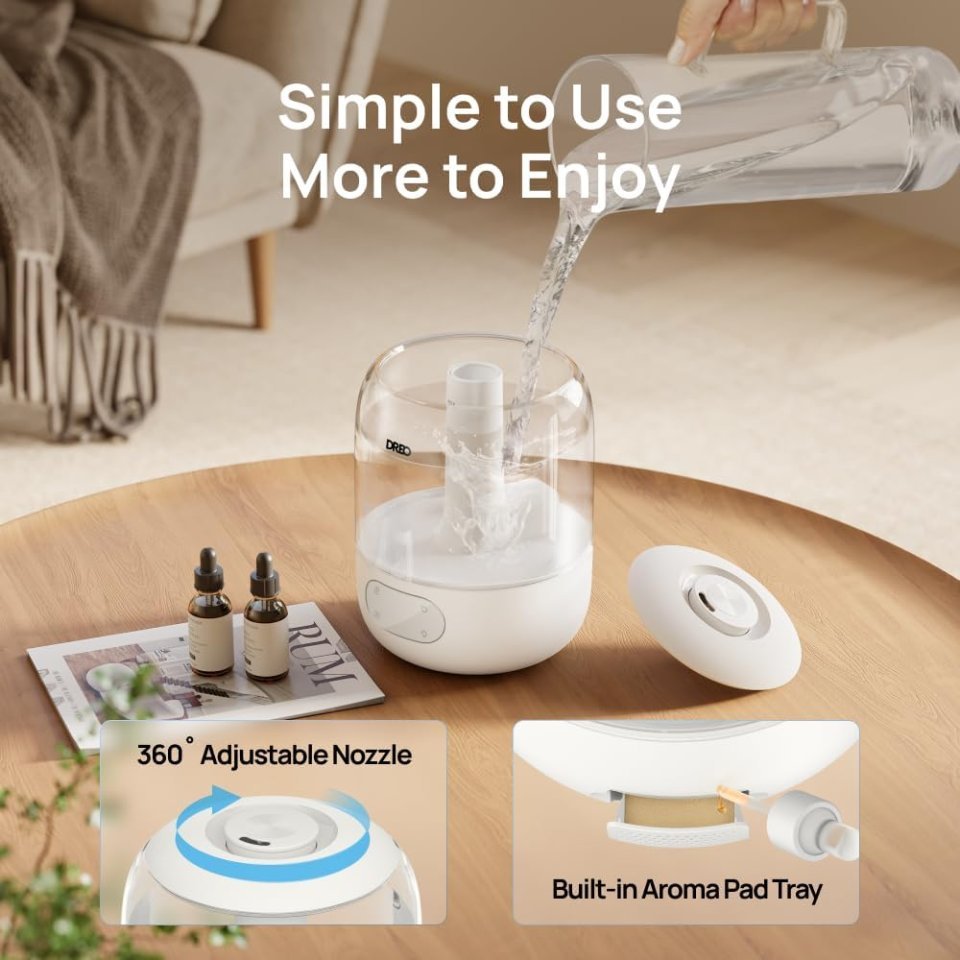 DREO Humidifiers for Bedroom | Quiet, Smart & Effective Cool Mist