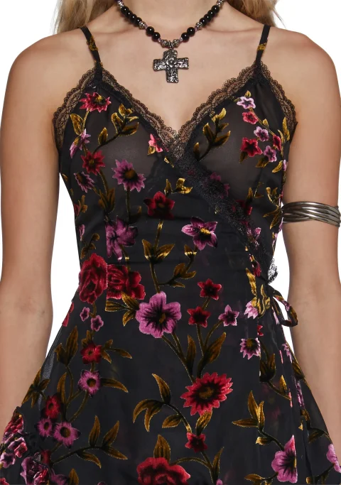 Buy Florence Velvet Wrap Mini Dress Online - Luxury Evening