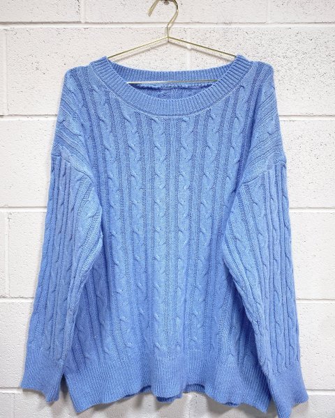 Buy Premium Knit Blue Sweater (3X) - Soft & Stylish